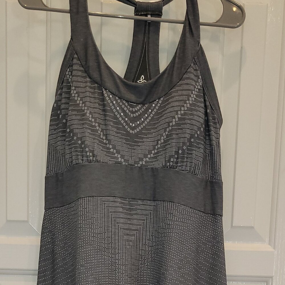 Grey-green halter maxi dress